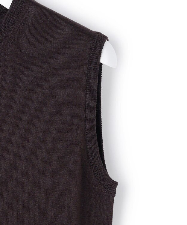 23区 【先行予約】プリーツニット ワンピース ダークブラウン系