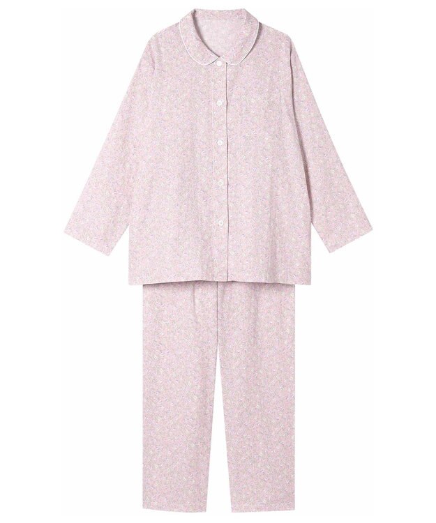 Wing パジャマ 長袖 長ズボン 綿100%(本体) 二重ガーゼ素材 レディース EP7043 ウイング／ワコール ピンク