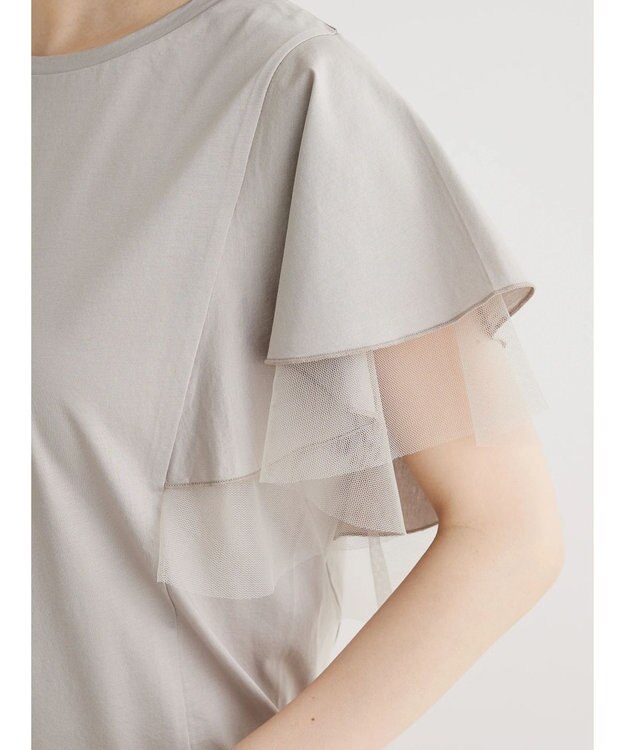 Green Parks ・ＥＬＥＮＣＡＲＥ　ＤＵＥ　フレアスリーブＴシャツ Gray Beige