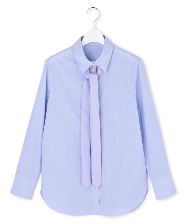 ICB 【2WAY】 クリーンブロード タイ付きシャツ ブルーストライプ