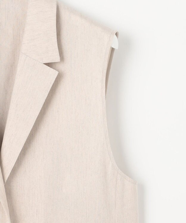 自由区 L 【セットアップ対応・洗える】LIPストレッチテーラード ジレ フラックス