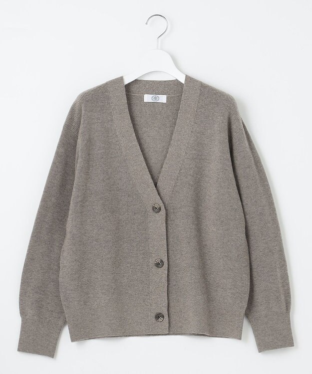 J.PRESS LADIES 【洗える】BUNNY Vネック カーディガン ブラウン系