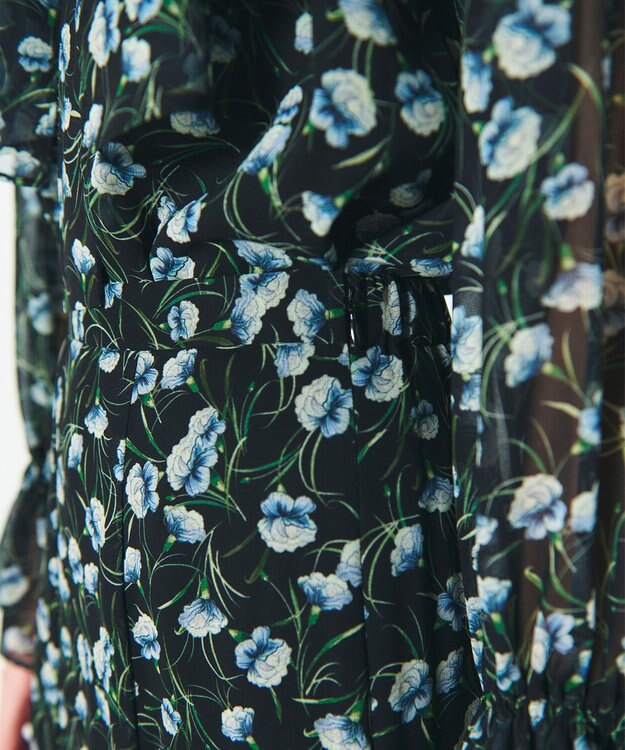 GRACE CONTINENTAL スモールフラワーマーメイドスカート ブラック