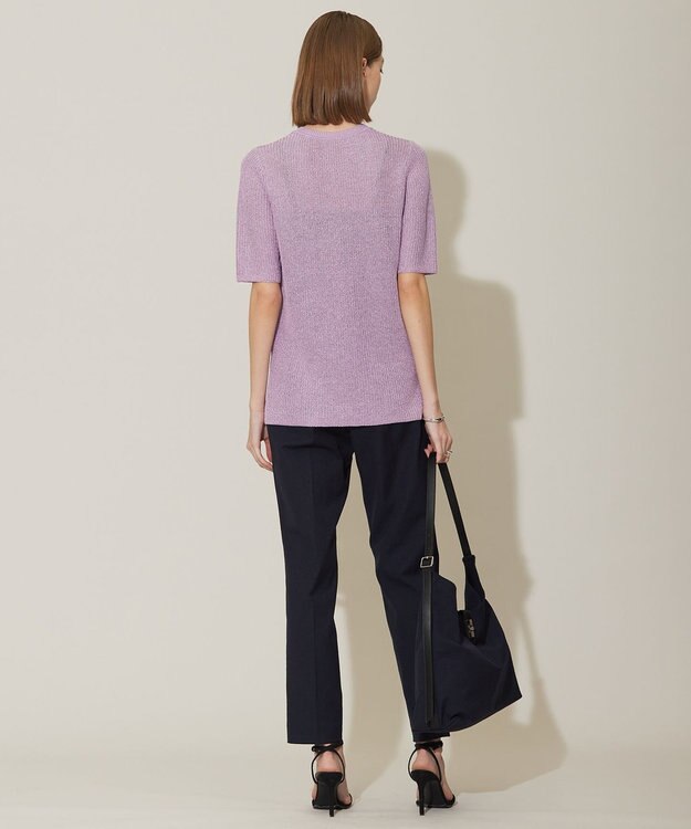 ICB 【接触冷感・UVケア・撥水・洗える】 LooseWeave テーパードパンツ ネイビー系