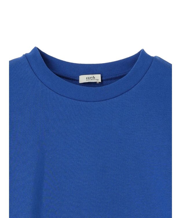 earth music&ecology 裏毛ドロストプルオーバー Blue