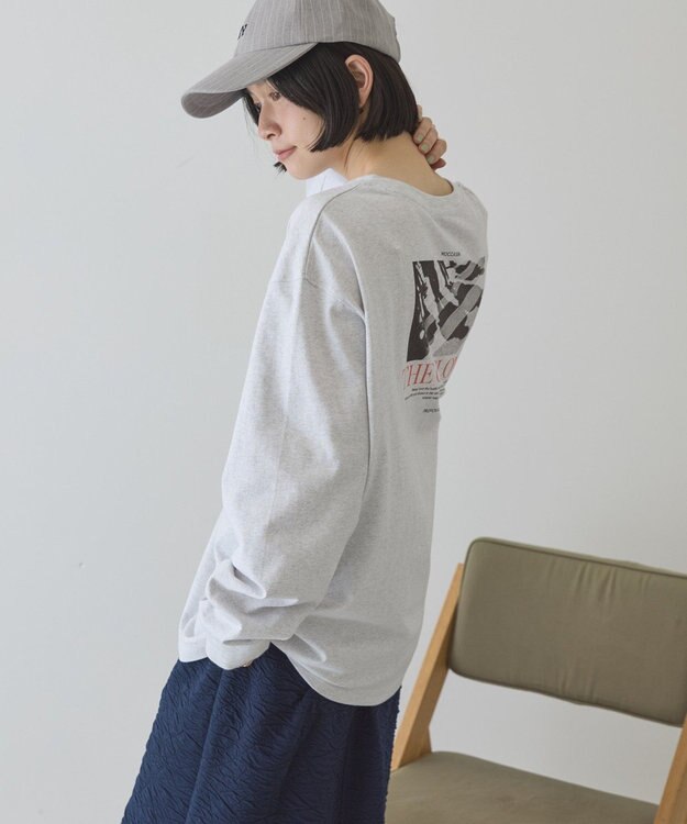 AMERICAN HOLIC BACK PHOTOプリントロンT Light Gray Mixture