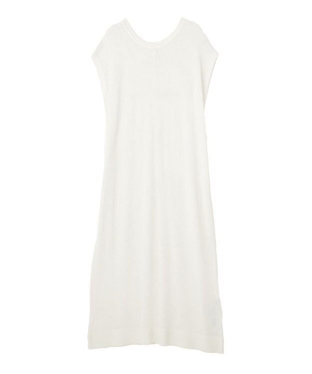 Green Parks 前後２ＷＡＹレイヤーニットワンピース White