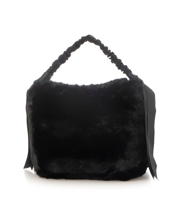 UNBILLION カシュカシュ cachecache / 下がりグログランワンハンドルエコファートート ブラック