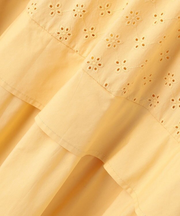 組曲 S エンブロイダリーレース シャーティング ワンピース クリームイエロー系