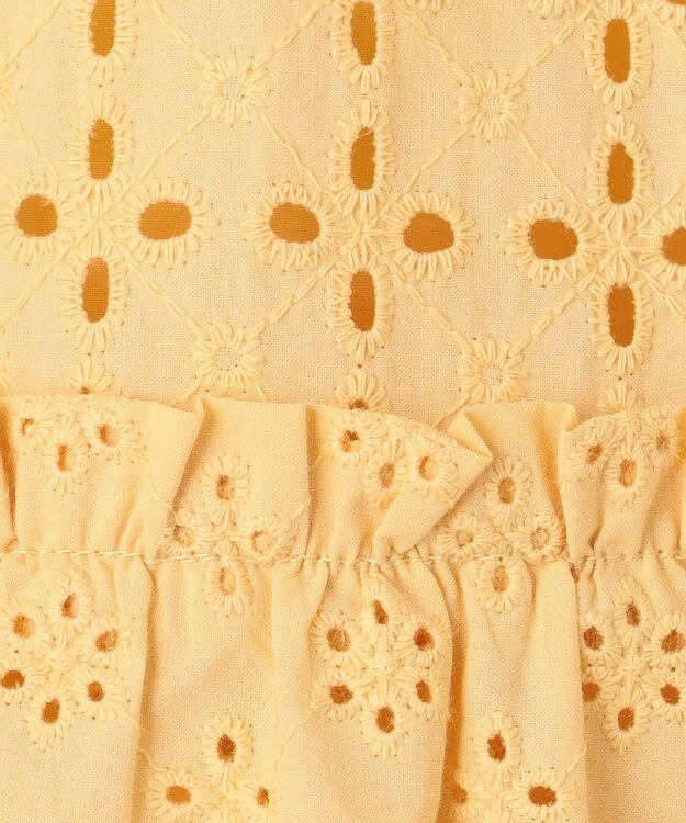 組曲 S エンブロイダリーレース シャーティング ワンピース クリームイエロー系