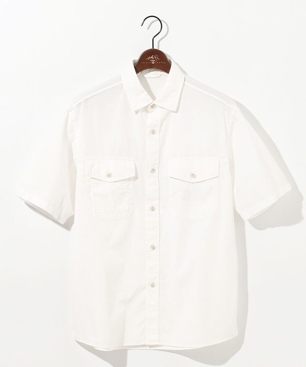 JOSEPH ABBOUD MOUNTAIN 【テーム・ヤルヴィモチーフ】バックデザイン 半袖シャツ ホワイト系