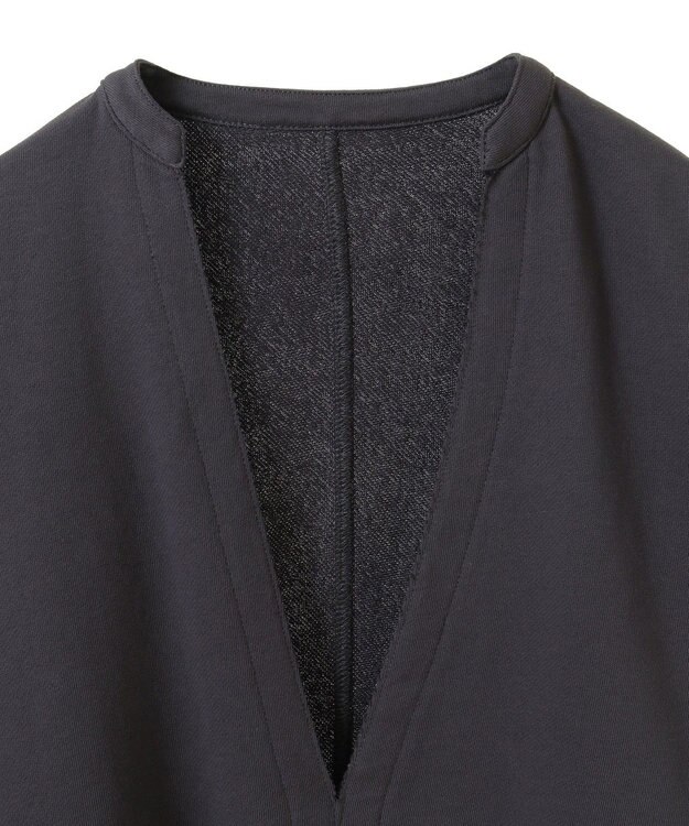 CRAFT STANDARD BOUTIQUE TC裏毛Ｖネックプルオーバー Black