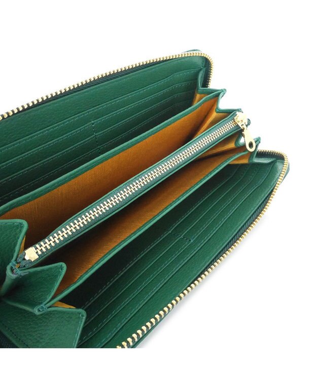 IBIZA MUNDO　牛革　ラウンドファスナー長財布 緑