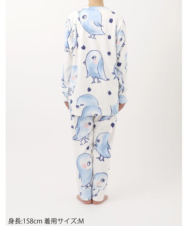 tsumori chisato SLEEP ツモリチサト パジャマ 長袖 長ズボン ルームウェア マイクロフリース素材 あたたかい 上下セット 冬 tsumori chisato SLEEP UDW441 /ワコール アイボリー