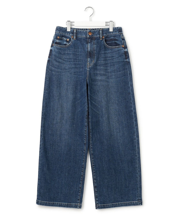 23区 L 【Lサイズ限定】23区DENIM ストレッチ ワイド パンツ ダルブルー系