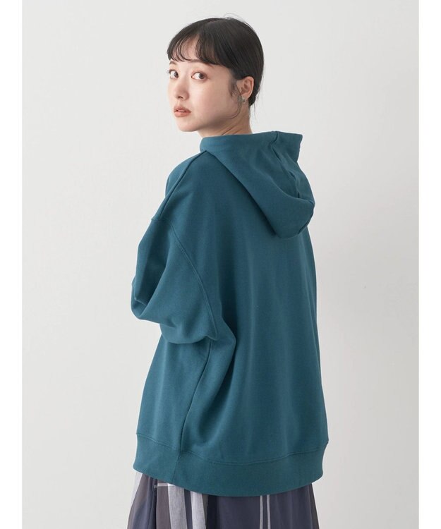 earth music&ecology スウェットルーズパーカー Green