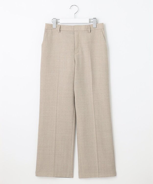 自由区 【セットアップ可】ライトウールトロピカル ストレートパンツ ベージュ系