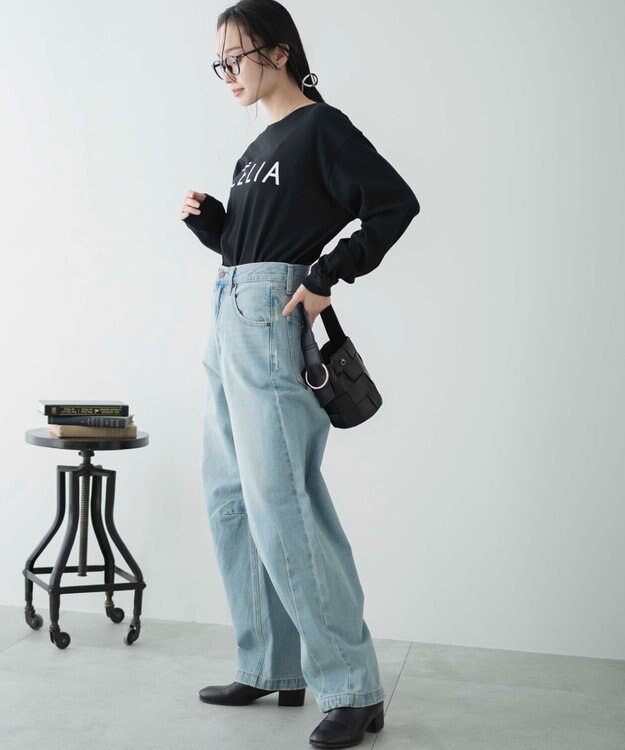 WEGO カーブデニムパンツ デニム淡色