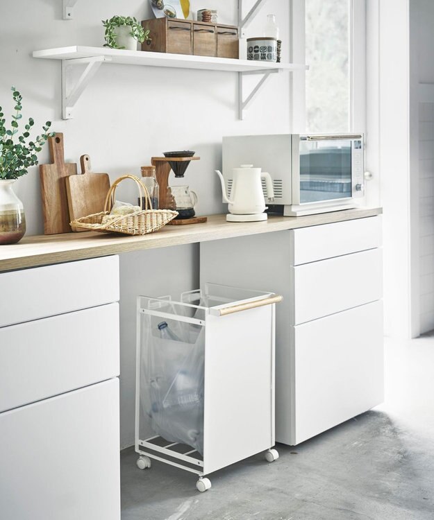 tower 目隠し分別ダストワゴン トスカ 2分別  ホワイト ホワイト