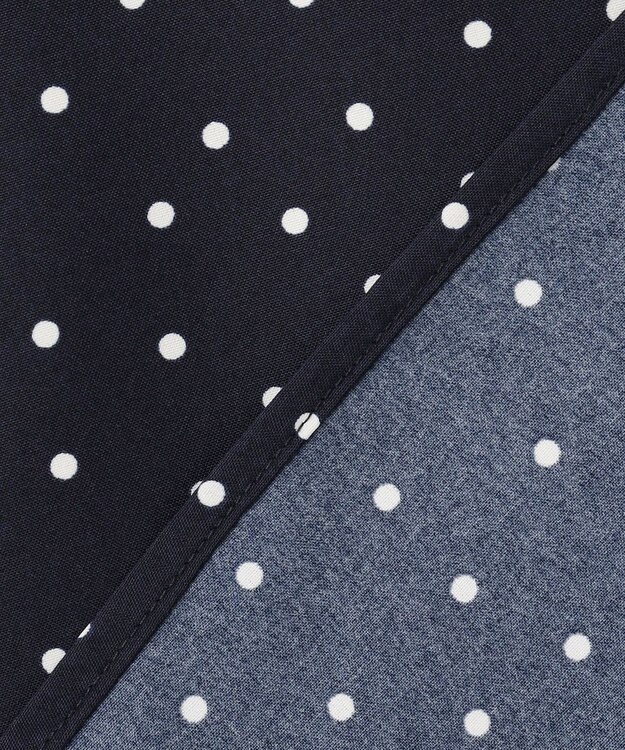 ANY SIS ラッフルレイヤード ブラウス ネイビードット