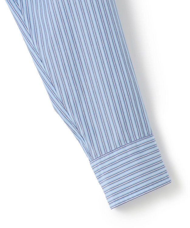 J.PRESS MEN 【WEB・一部店舗限定】コットンブロードストライプ バンドカラーシャツ ブルー系1