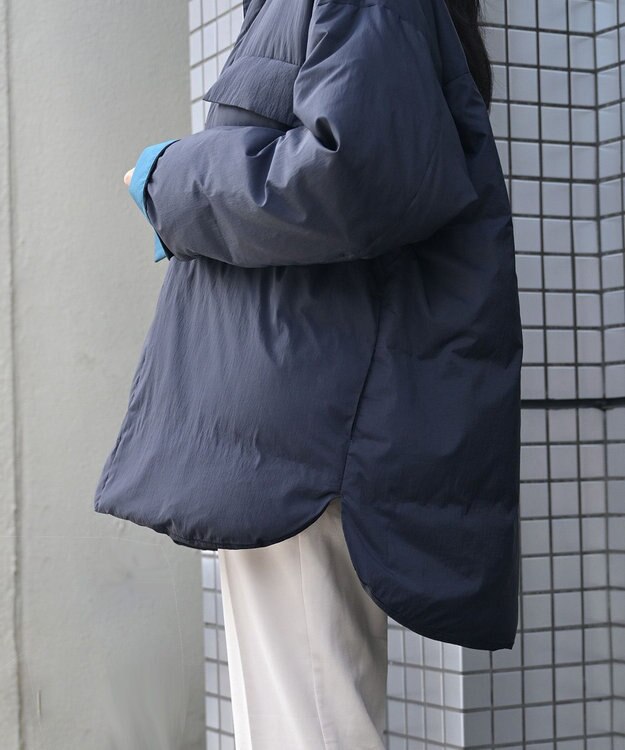 KWD 【日本製/高品質ダウン】LIGHT DOWN SHIRTS JACKET ライトダウンシャツジャケット ネイビー