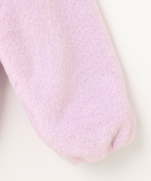 ANY KIDS アニマル耳 フェイクファー ブルゾン ラベンダー×ウサギ