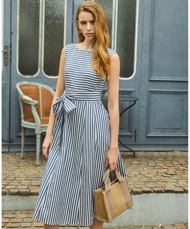 TOCCA 【星風まどかさん着用】STRIPE PARASOL ドレス ネイビー系5