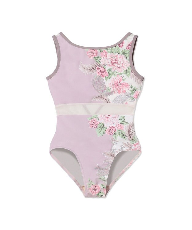 Chacott 【MAY NAGAHISA】ノースリーブレオタード グレイッシュローズプリント