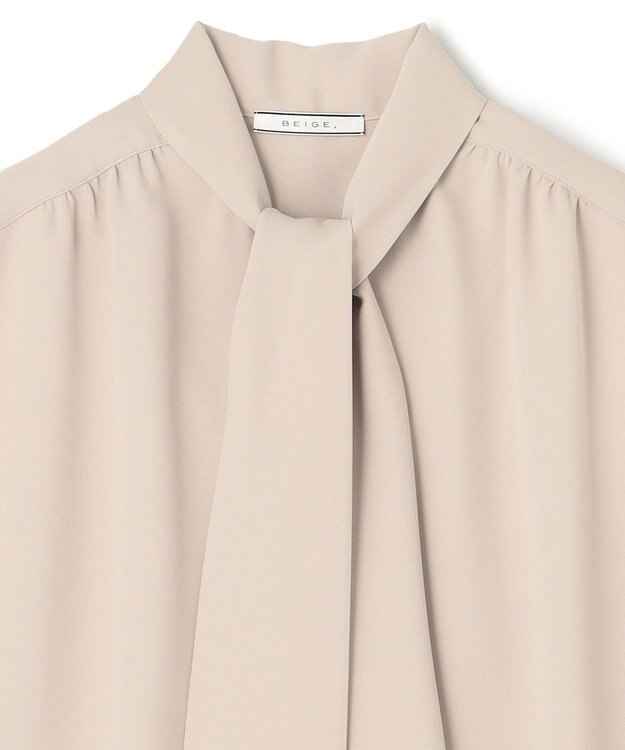 BEIGE， 【WEB＆一部店舗限定】ZEKOLVA / ボウタイブラウス Taupe