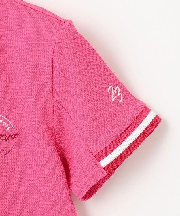 23区GOLF 【WOMEN】【UVケア・吸水速乾】ハニカムカノコ 半袖ポロシャツ ピンク系
