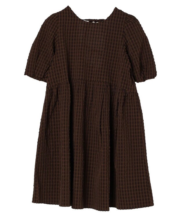 earth music&ecology バックオープンチュニックワンピース Brown