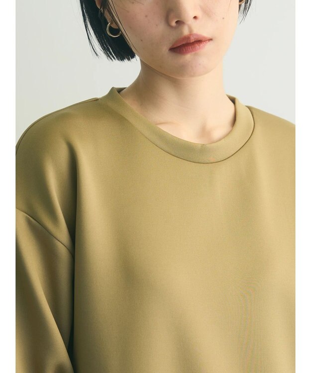 Green Parks ａ．異素材切り替えバルーンワンピース Khaki