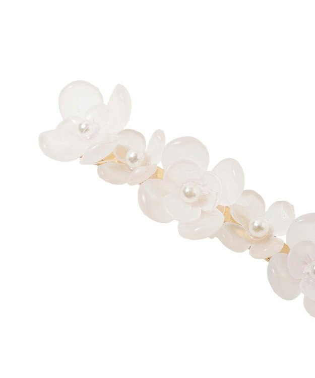 Maison de FLEUR 2セットフラワーパールヘアピン Gold