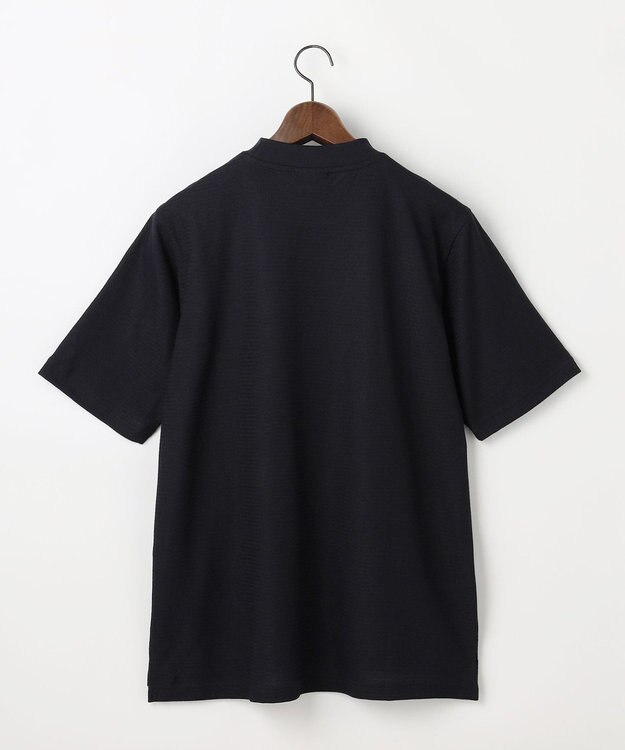 JOSEPH ABBOUD 【オリジナルジャージ生地/サラリ清涼/上質感】コンパクトブロックリンクス ドレス Ｔシャツ ネイビー系