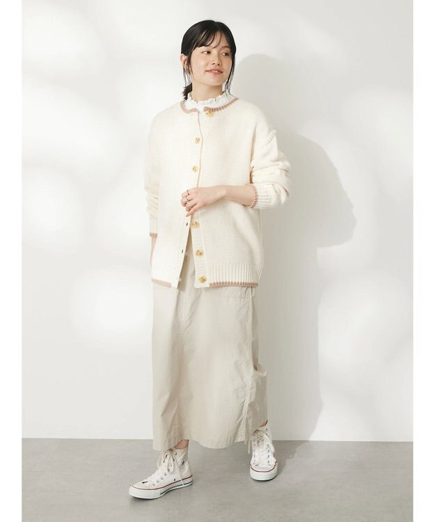 CRAFT STANDARD BOUTIQUE デザインポケットワークスカート Gray Beige