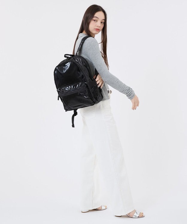 LeSportsac ROUTE BACKPACK/ブラックシャイン ブラックシャイン