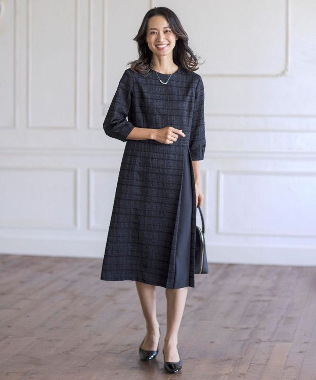 J.PRESS LADIES 【WEB限定カラーあり・ショルダー付き】purse バッグ ブラック系