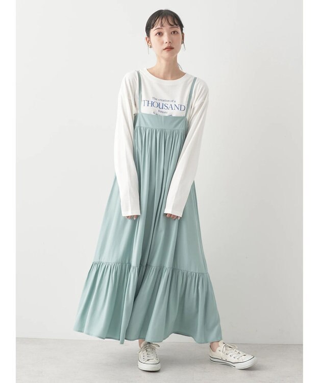 earth music&ecology ティアードキャミワンピース Mint