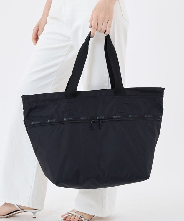 LeSportsac CARLIN ZIP TOP TOTE BAG 【日本限定】リサイクルドブラックJP リサイクルドブラックJP