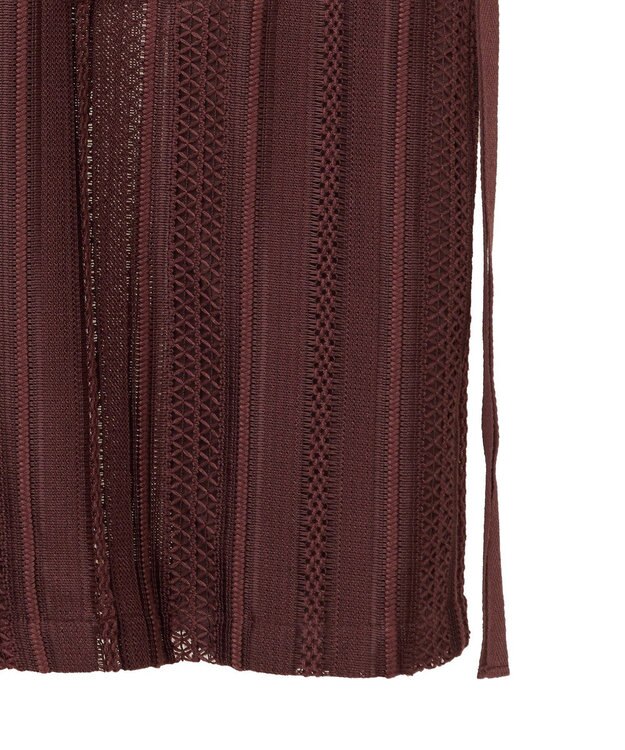 AMERICAN HOLIC 幾何学レースウエストドロストジャケット Chocolat