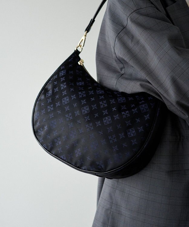 russet 2WAYショルダーバッグ【ナイロンジャガード】(CE-1446) Black/Navy