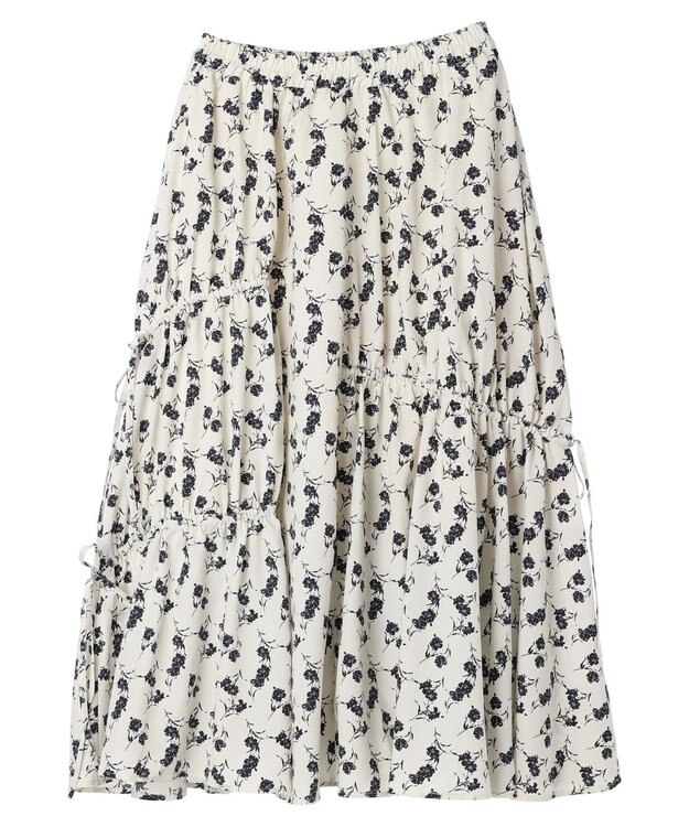 earth music&ecology ドロストギャザーフレアスカート Flower