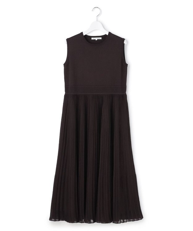 23区 【先行予約】プリーツニット ワンピース ダークブラウン系