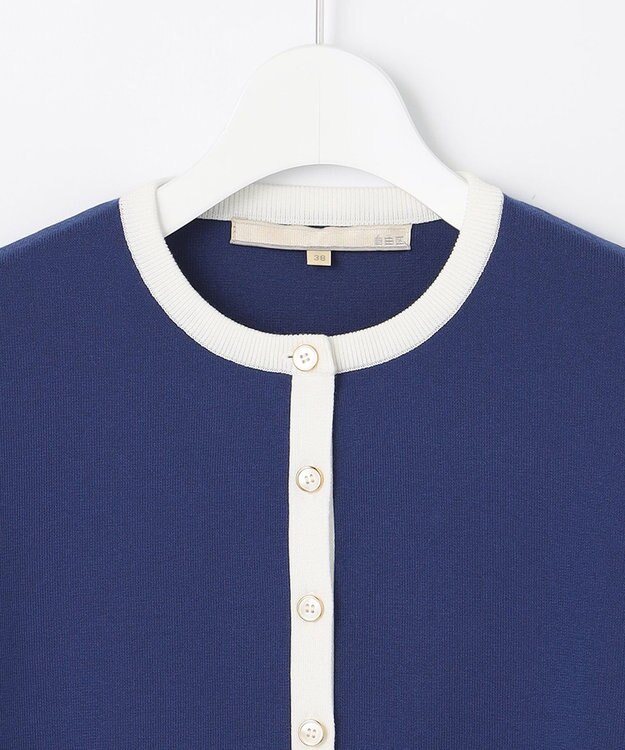 自由区 【洗える/マルチWAY】コットンアセテートニットセットアップ ダルブルー系1