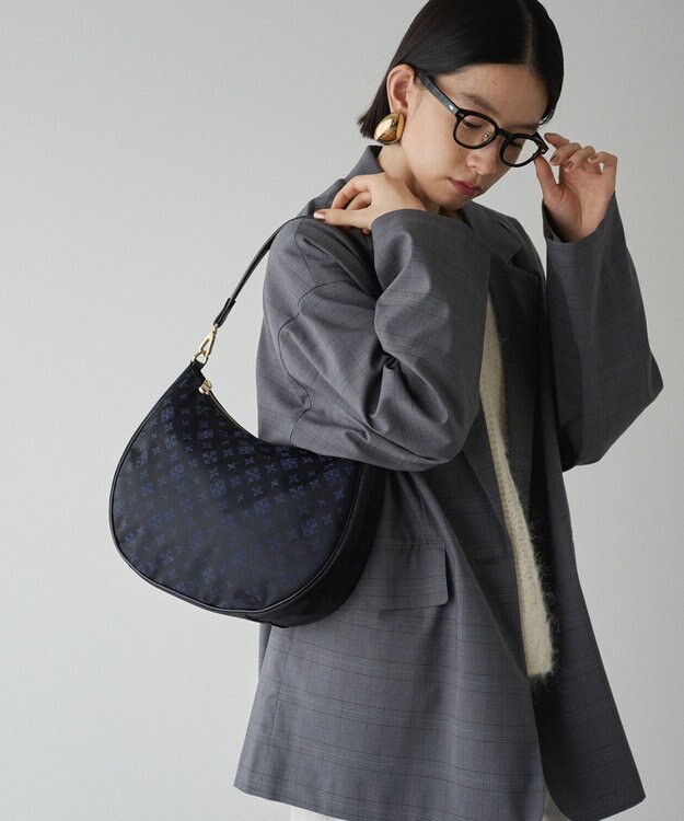 russet 2WAYショルダーバッグ【ナイロンジャガード】(CE-1446) Black/Navy