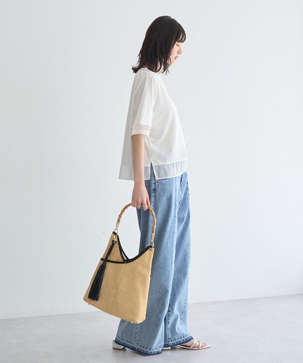 YECCA VECCA シアーMIXプルオーバー Off White