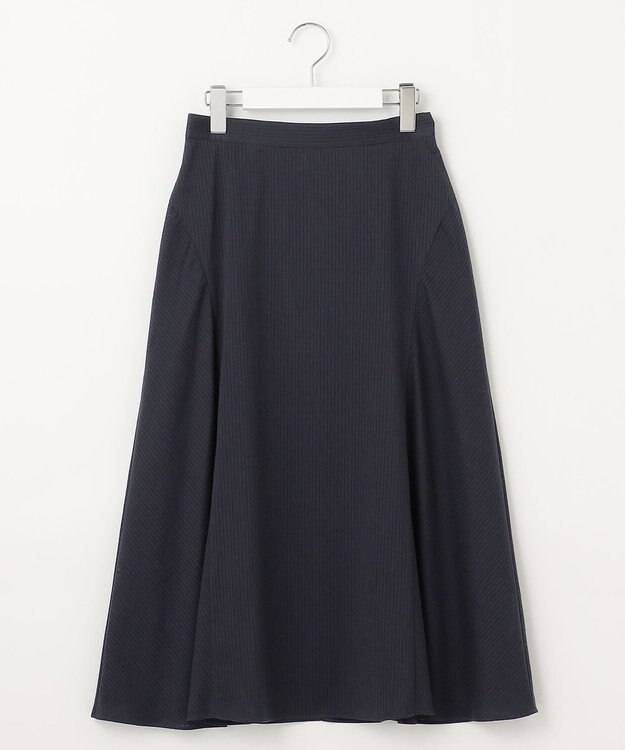 J.PRESS LADIES 【洗える】カールマイヤーシアー シャドーストライプ スカート ネイビー系