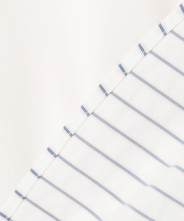 組曲 シャツコンビティアード ロングＴシャツ アイボリー×ストライプ系1