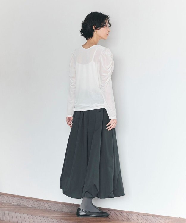 #Newans タフタボリュームバルーンスカート ブラック